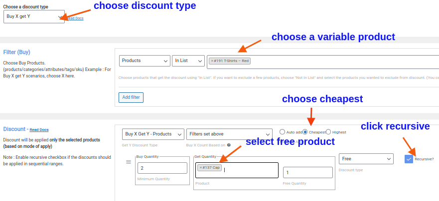 Compre 2 y obtenga 1 por un producto variable