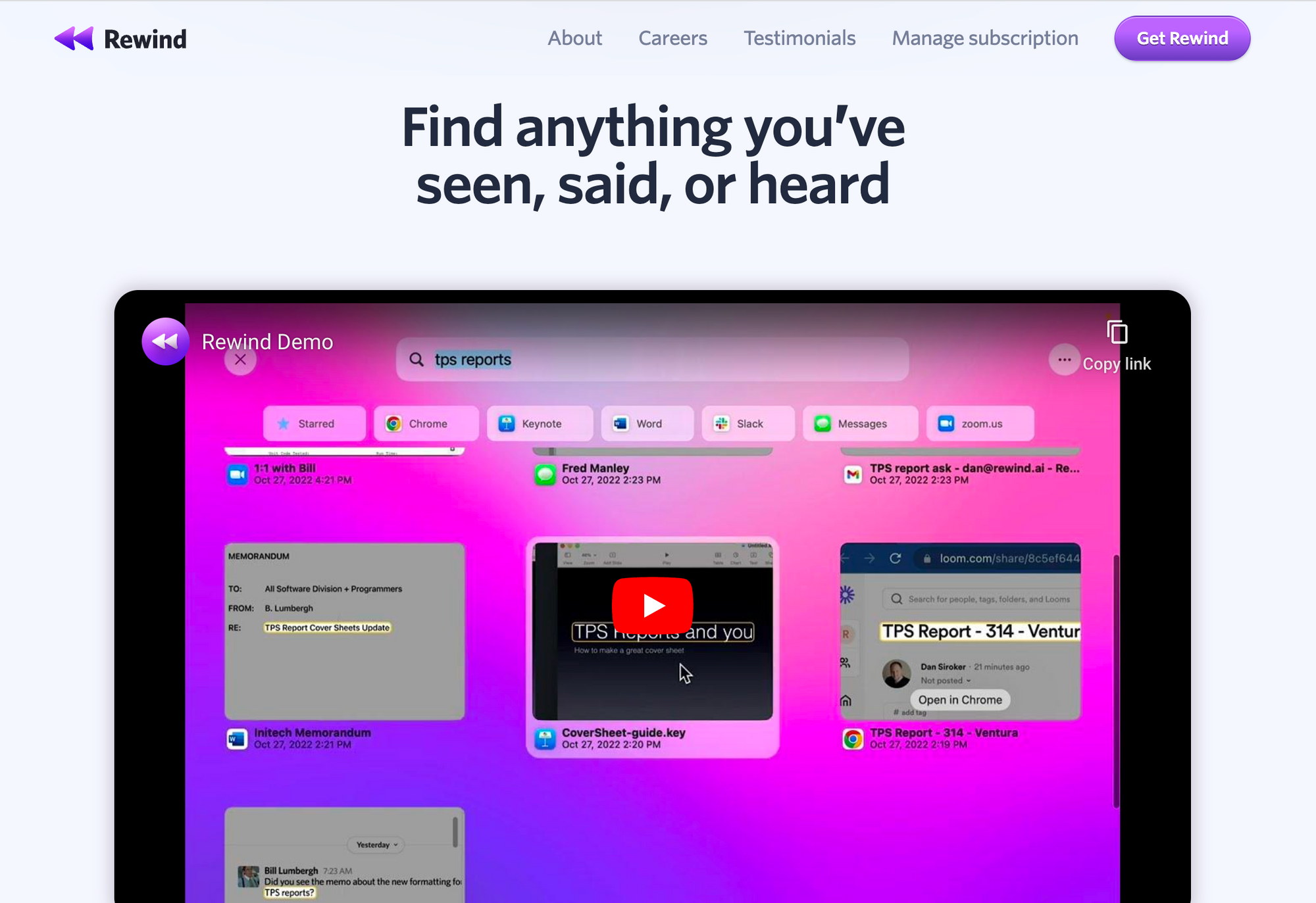 Rewind AI - Alternative ChatGPT per la produttività
