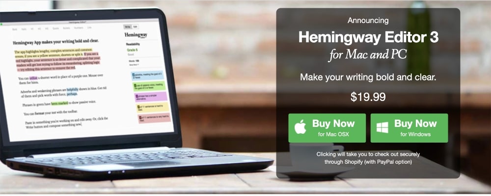 Programma di grammatica Hemingway Editor