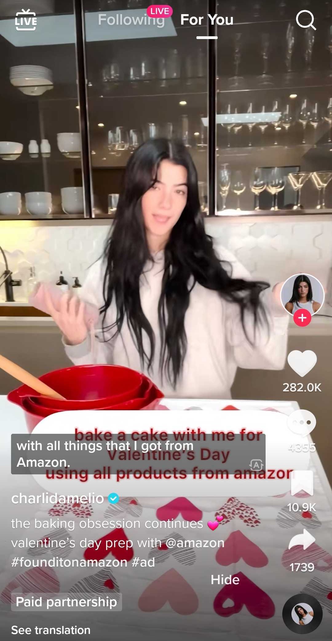 TikTok 広告の例