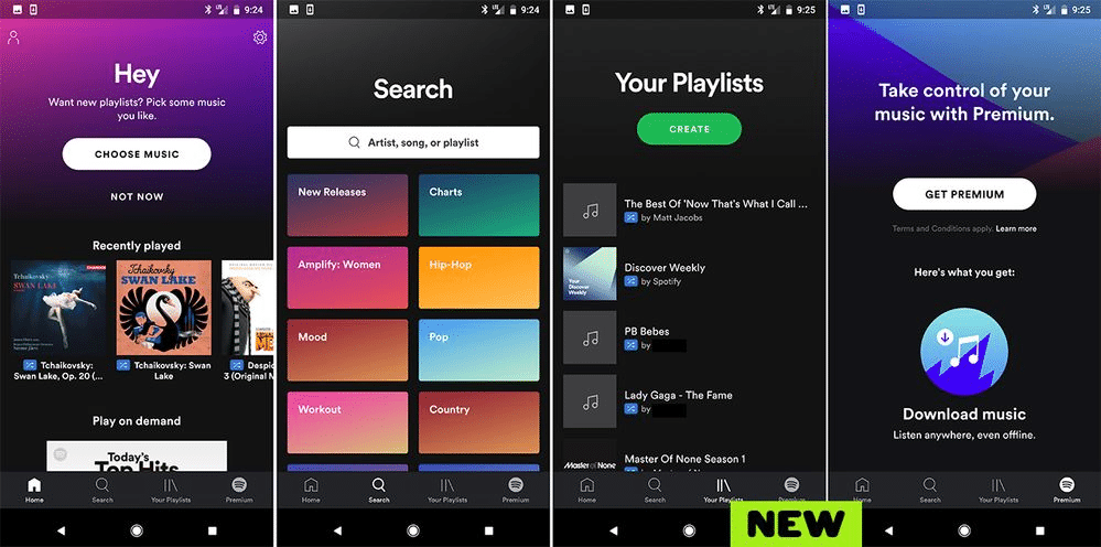 spotify arayüzü
