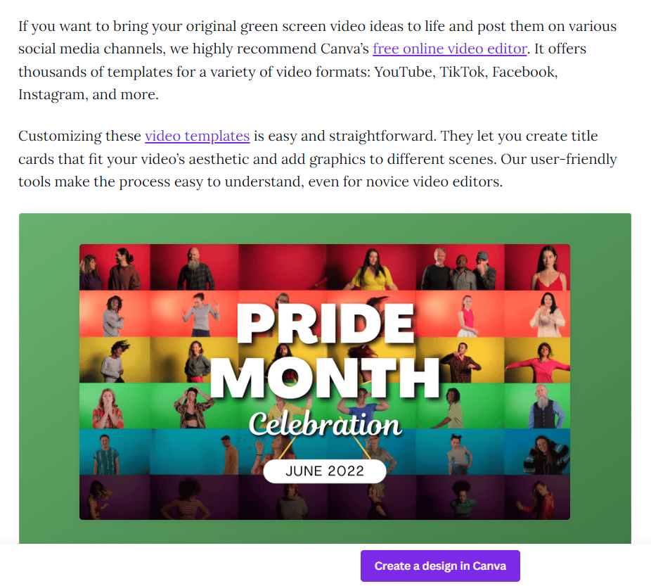 Esempio di modello Canva