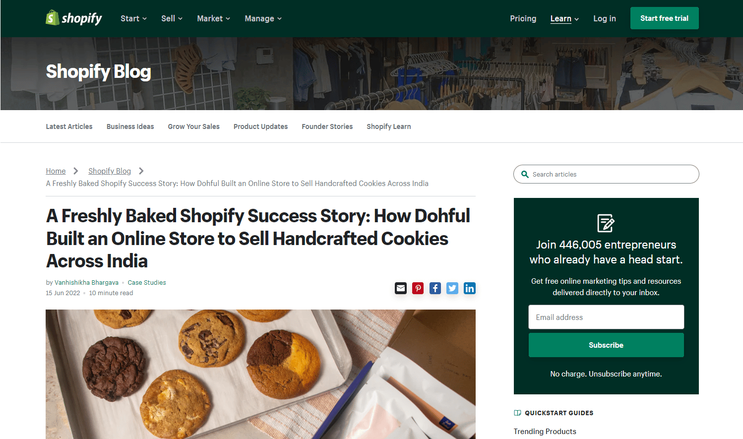 Il blog di Shopify