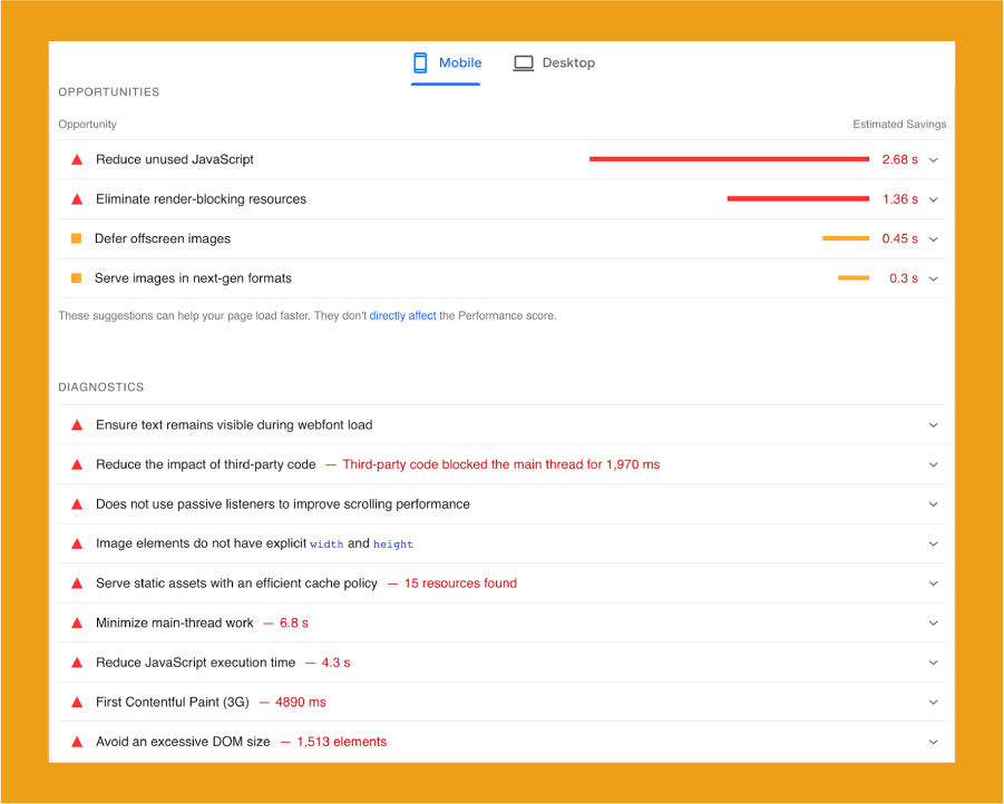 Saran Peningkatan Pagespeed Insights