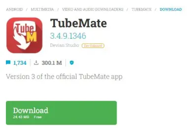 Gunakan Aplikasi TubeMate untuk mendownload video youtube tanpa software apapun