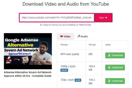 Kunjungi Situs Web Y2mate untuk mengunduh video youtube tanpa perangkat lunak apa pun
