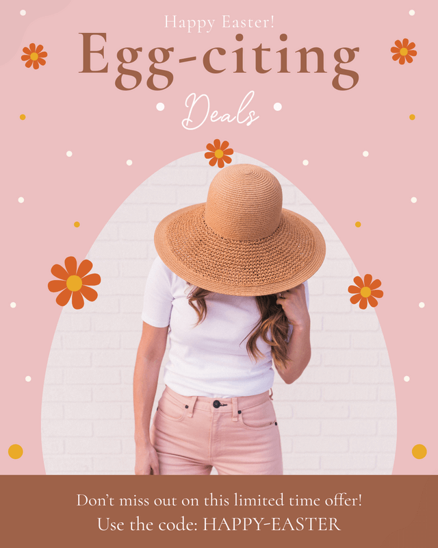 Spring Style Instagram Post Design Maker يعرض رسم توضيحي للزهور لمبيعات عيد الفصح