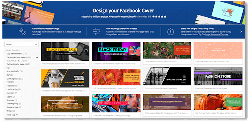 Placeit の Facebook カバー メーカー