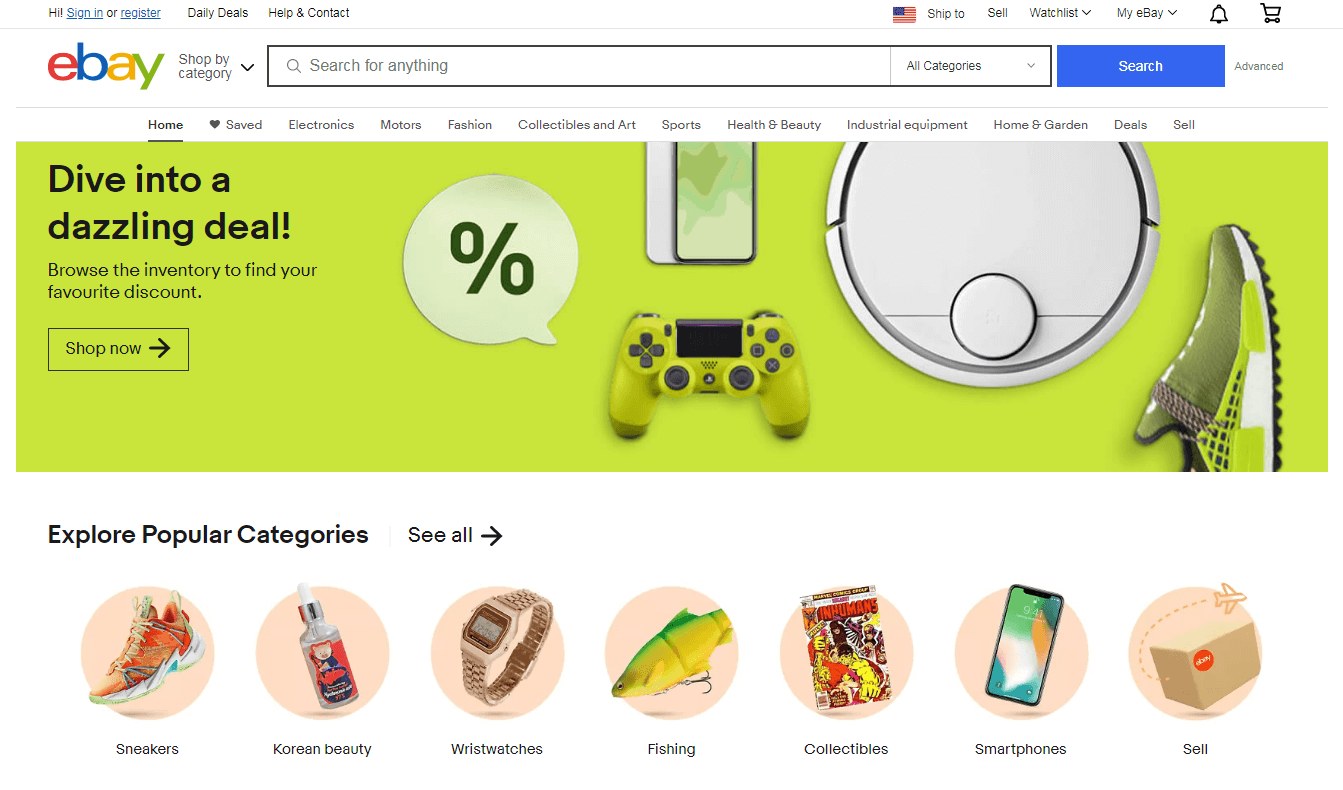 ebay-page principale