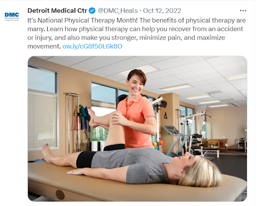 Contoh Twitter Detroit Medical Center