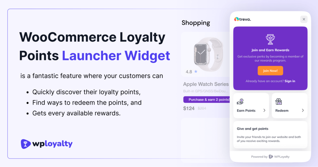 Supliment pentru widget-ul de lansare al wployalty