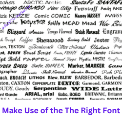 Progettazione di loghi 15 consigli per principianti - Creazione di loghi online per una progettazione Web efficace @ads2020.marketing Blog per principianti Make Use of the The Right Font-250x250