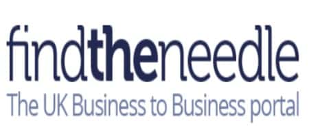 Portaluri comerciale B2B Marea Britanie - Top 14 site-uri web business to business pentru comercianți @ads2020.marketing Blog pentru începători findtheneedle.co.uk-UK-business-to-business-portal-450x200