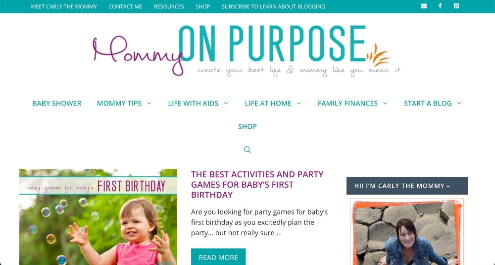 Witryna Mommy on Purpose