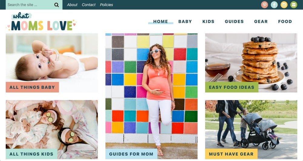 zrzut ekranu strony What Moms Love