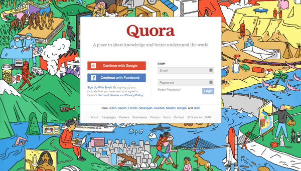 如何設置 quora 帳戶