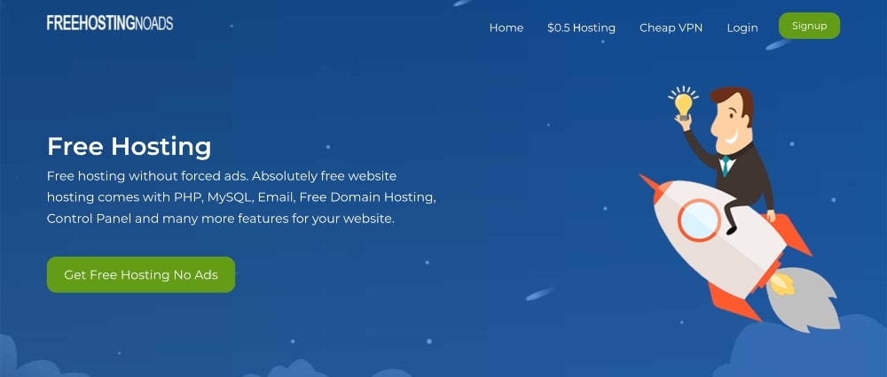 Ücretsiz Barındırma Reklamsız web sitesi ana sayfası