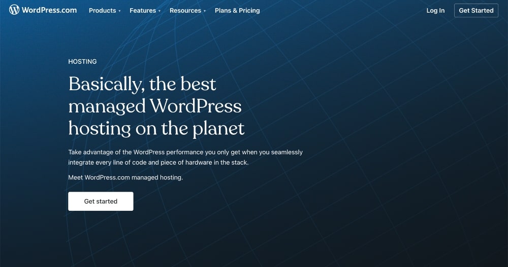 WordPress barındırma ana sayfası