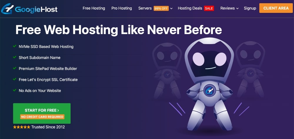 GoogieHost web sitesi