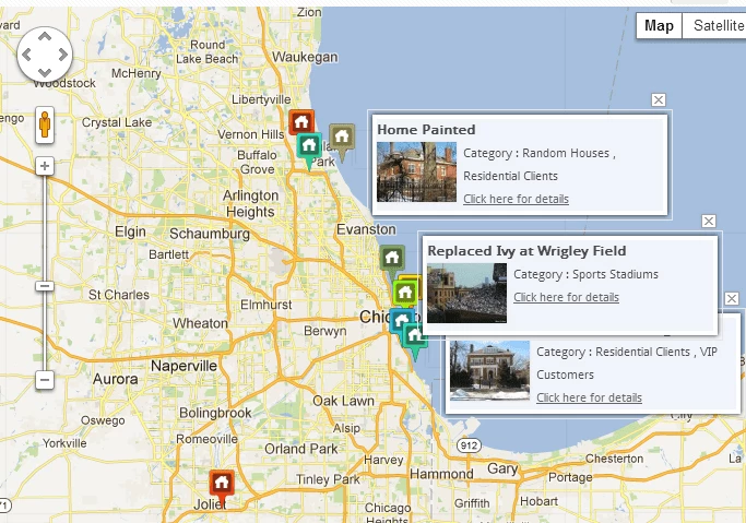 WP Map Folio per le imprese locali