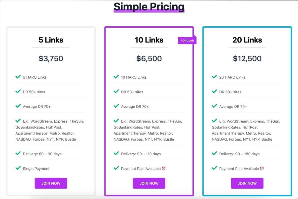 precios de linkifi.io