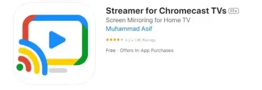 ใช้ Streamer สำหรับ Chromecast TV เพื่อ Chromecast จาก iphone