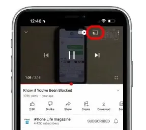 เปิด YouTube หรือแอปสตรีมอื่นๆ ที่เข้ากันได้กับ Chromecast ไปยัง Chromecast จาก iPhone