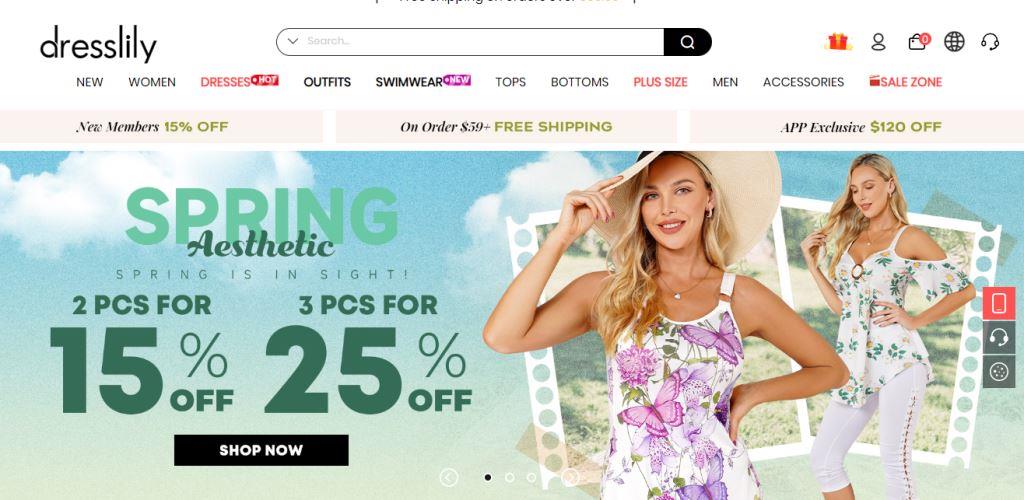 ドレッシー Shopify 衣料品サプライヤー