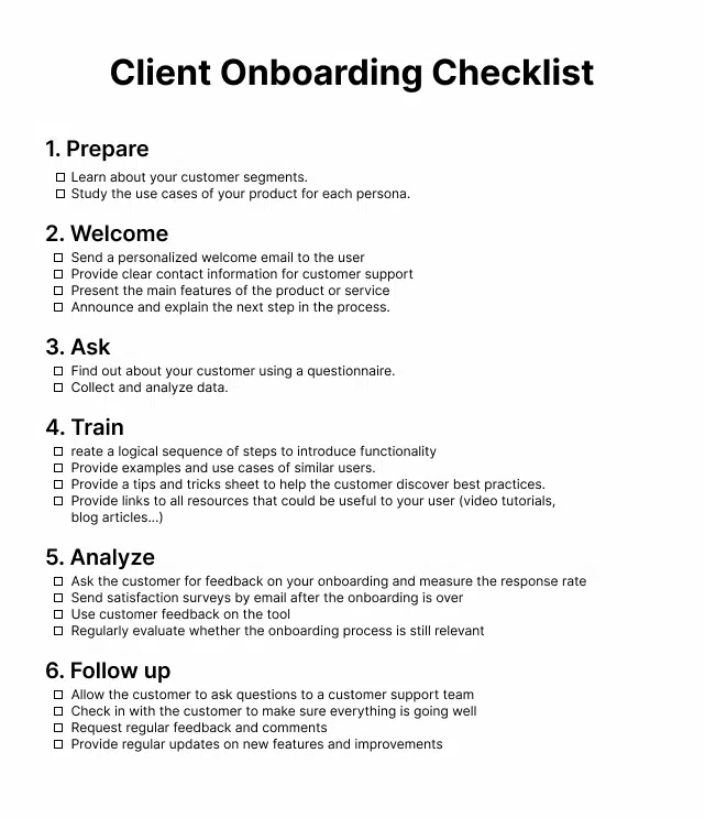Lista de verificação de integração do cliente