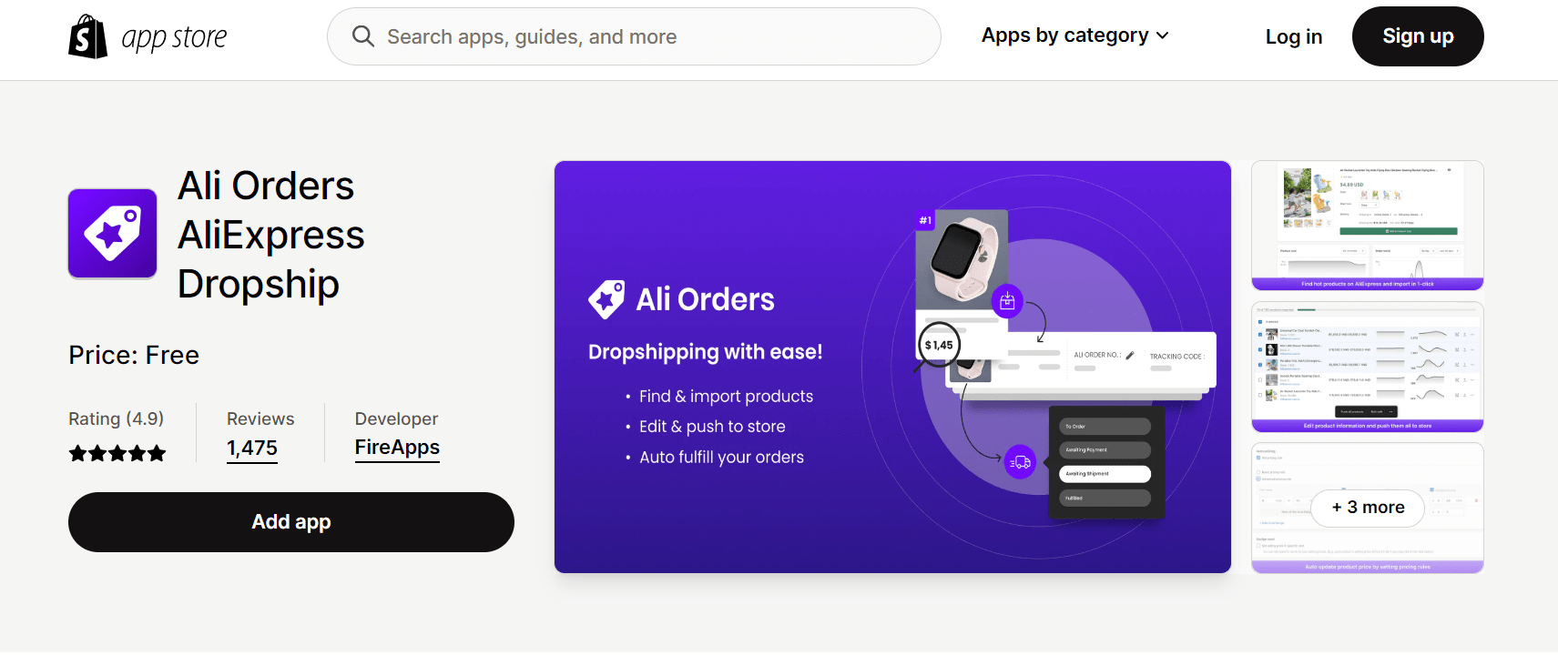 Ali pide la aplicación de envío directo de Aliexpress
