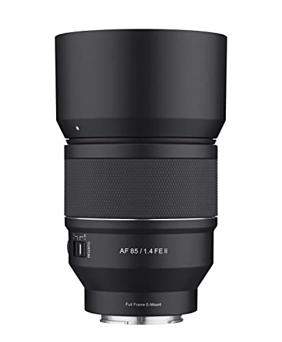 SAMYANG 85 mm F1.4 AF Serie II Teleobjetivo de marco completo Lente de enfoque automático para Sony E (SYIO85SE2-E), negro