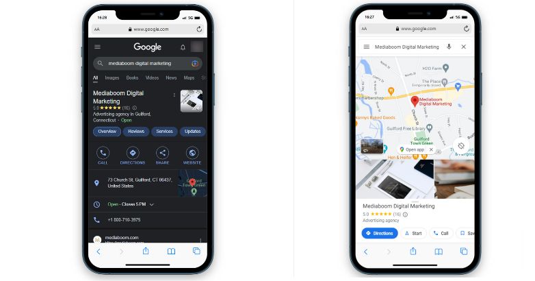 Mediaboom は Google マイビジネス プロフィールを完璧に設定しました