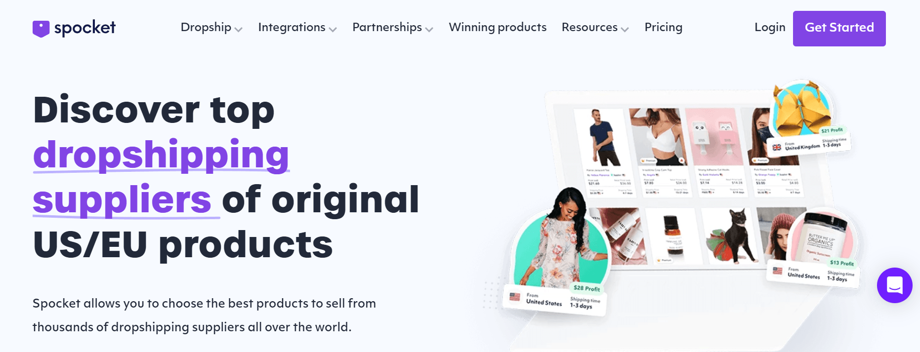 Fornecedor dropshipping Spocket