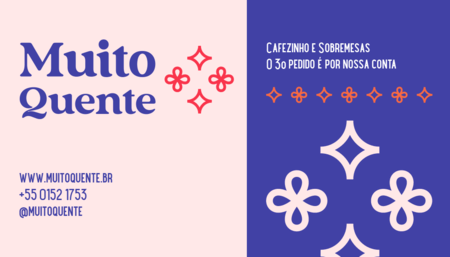 Indietro Creatore di biglietti da visita con tema Coffee Shop e icone floreali 5225b