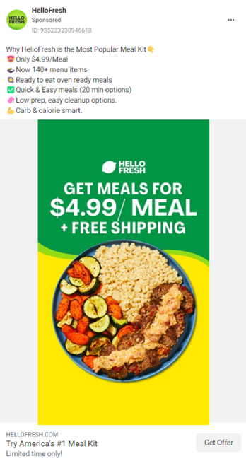 Marka Bilinirliği Reklamları Örnekleri - HelloFresh