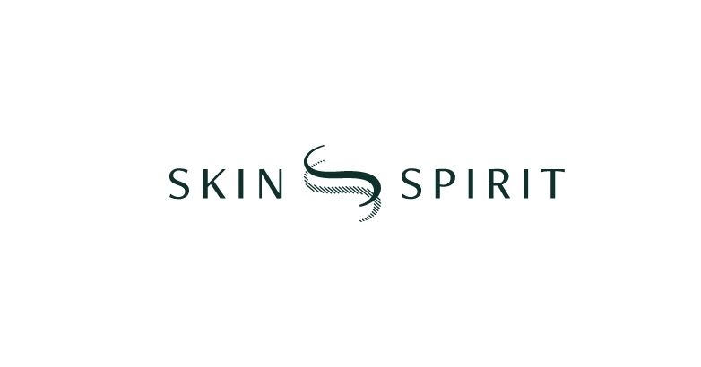 Skinspirit はモダンでクリーンなロゴを使用しています。