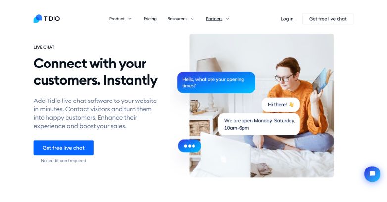 Tidio es un chatbot que ayuda a las pequeñas empresas a gestionar la comunicación automatizada