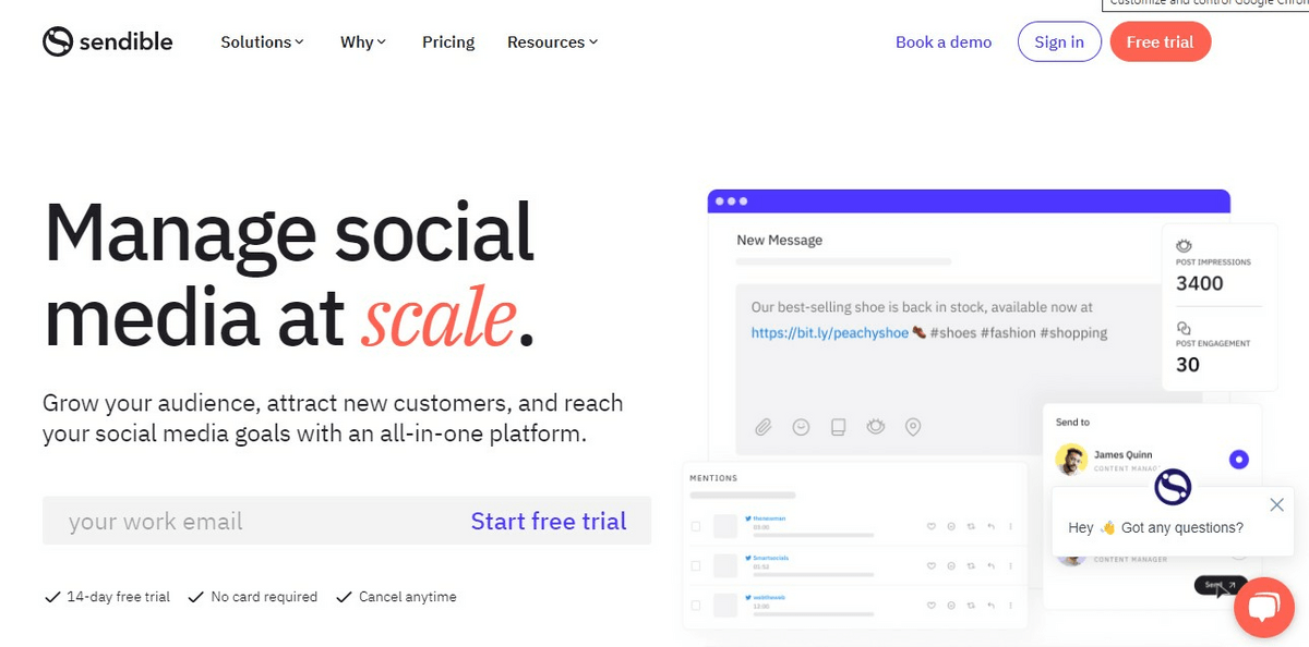 Herramienta de programación social Sendible