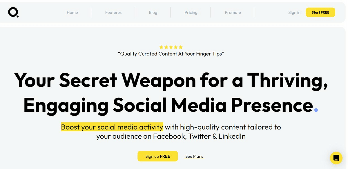 Herramienta para compartir en redes sociales Quuu