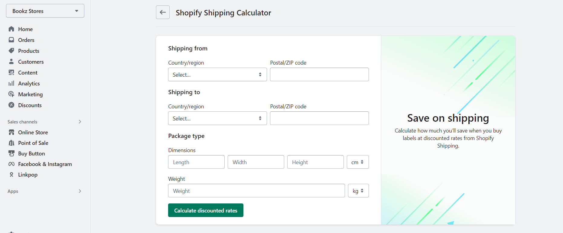 Shopify การจัดส่งสินค้าระหว่างประเทศ