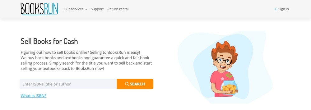 BooksRun Web サイトのスクリーンショット