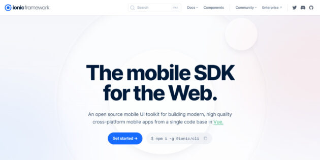 ionicframework.com-截圖
