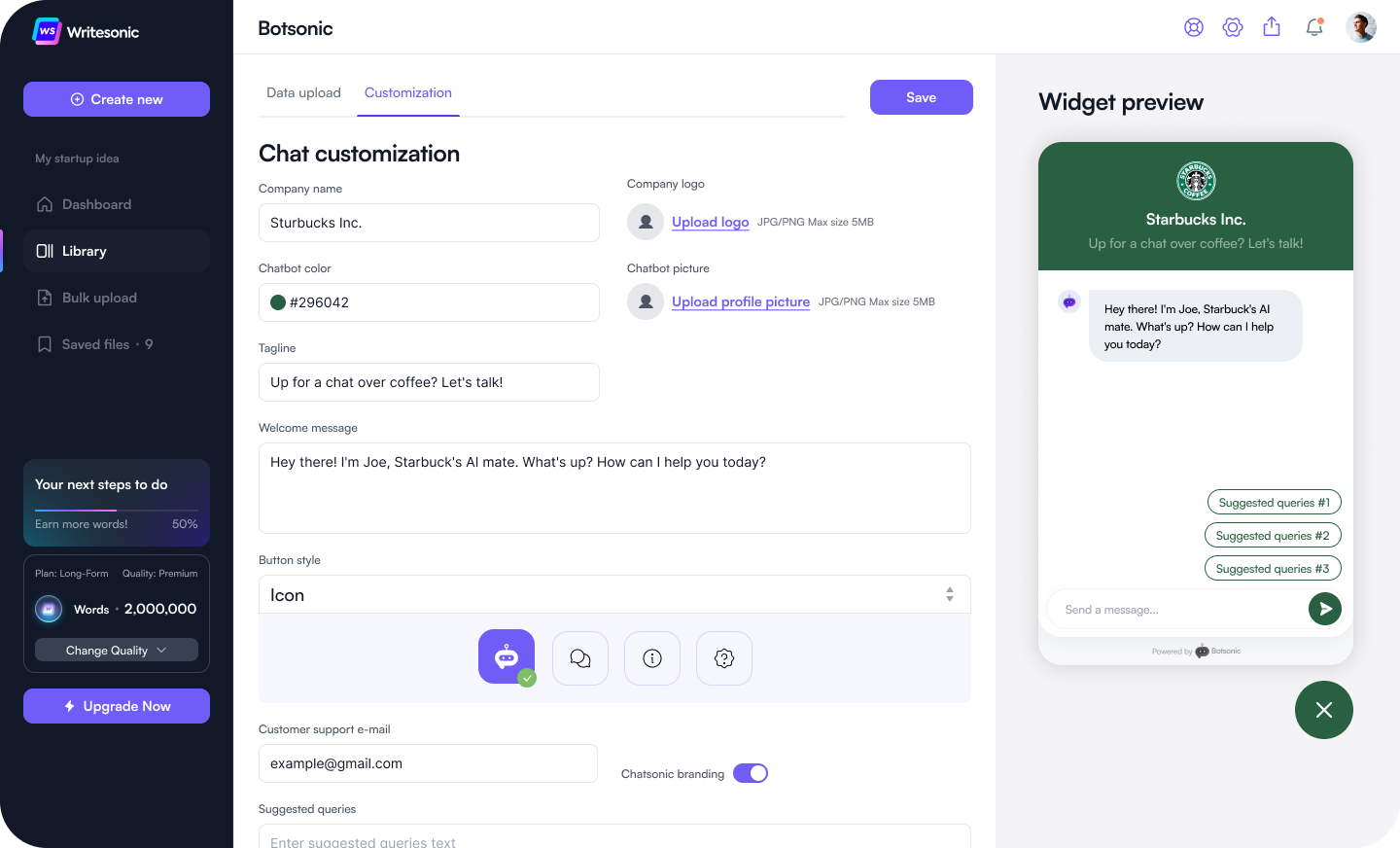 Botsonic - Tipos de chatbot