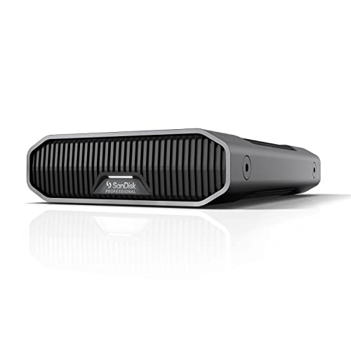 SanDisk Professional 4TB G-Drive Hard Disk Desktop Eksternal Kelas Perusahaan - 7200RPM Ultrastar HDD Inside, USB-C (10Gbps), USB 3.2 Gen 2, Mac Ready - SDPHF1A-004T-NBAAD
