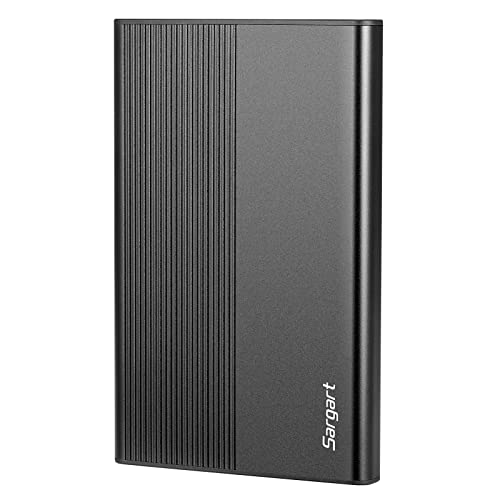 Sargart 320GB Hard Drive Eksternal Portabel USB3.0 Penyimpanan HDD Seluler untuk PC, Mac, Desktop, Laptop, MacBook, Chromebook, Xbox One, Xbox 360, PS4 (320GB, Hitam)