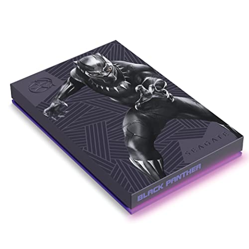 Seagate Black Panther SE FireCuda External HDD - USB 3.2, RGB LED Magenta yang Dapat Disesuaikan, Berfungsi dengan PC, Mac, Playstation, dan Xbox, Layanan Penyelamatan 1 tahun (STLX2000401)