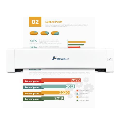 Raven Go Portable Mobile Document Scanner สำหรับพีซีและ Mac พร้อมการสแกน Duplex Sheet-Fed