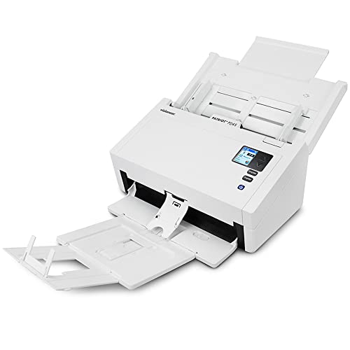 สแกนเนอร์ Visioneer Patriot PD45, USB Duplex Office Document Scanner สำหรับ PC, 50 PPM, Sheetfed 100 Page Automatic Document Feeder (ADF), สีขาว