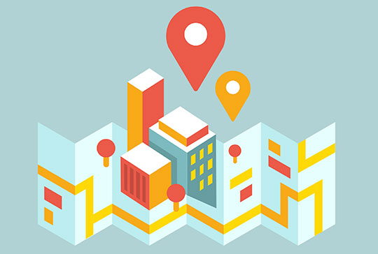 Mappa della posizione della pagina Google My Business