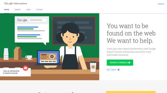 أدوات مشرفي المواقع من Google Search Console